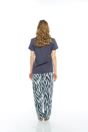 
            
                Load image into Gallery viewer, Cotton Pyjama Set with Matching Eye Mask - Zebra Design
            
        