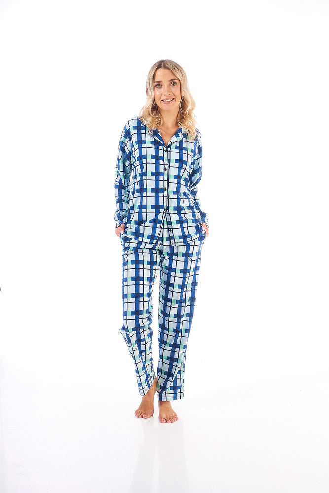 Pure Cotton Pyjama Set With A Checkered Design
