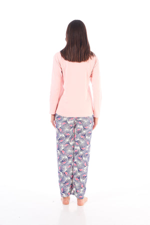 Cotton Pyjama Set With A Flamingo Design