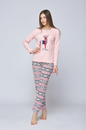 
            
                Load image into Gallery viewer, Cotton Pyjama Set With A Deer Design
            
        