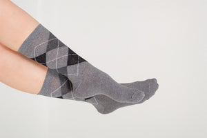 Argyle Design Cotton Socks 3 Pairs