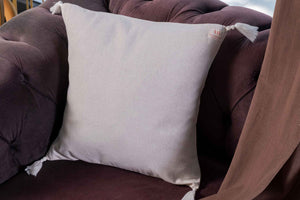 Four Corner Tasseled Pure Linen Cushion Cover