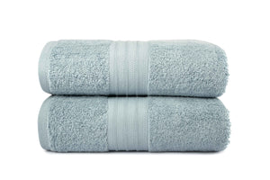 Mistley Collection Cotton Bath Towel Set of 2 - Duck Egg & Duck Egg