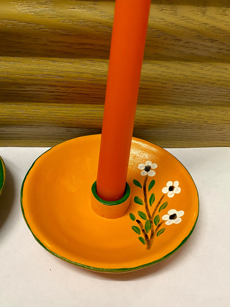 Handcrafted Ceramic Candle Holders With Free Candlesticks