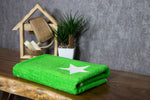 Tyne Collection Cotton Bath Towel - Green & White Stars