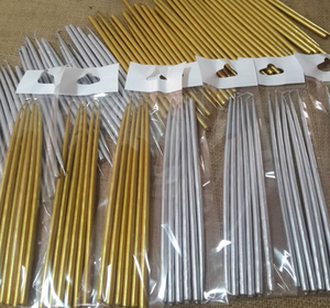 
            
                Load image into Gallery viewer, 100 % Pure Handmade Beeswax Taper Church Candles set of 6 Gold / Silver
            
        