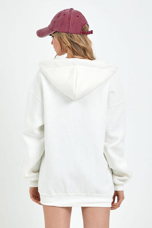 Long Sleeve Cotton Sweatshirt - White Jacket