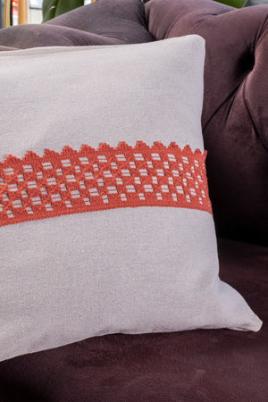Laced Pure Linen Cushion Cover