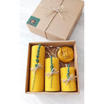 100% Pure Organic Handmade Beeswax Moon&Sun Candle - Gift Box Set