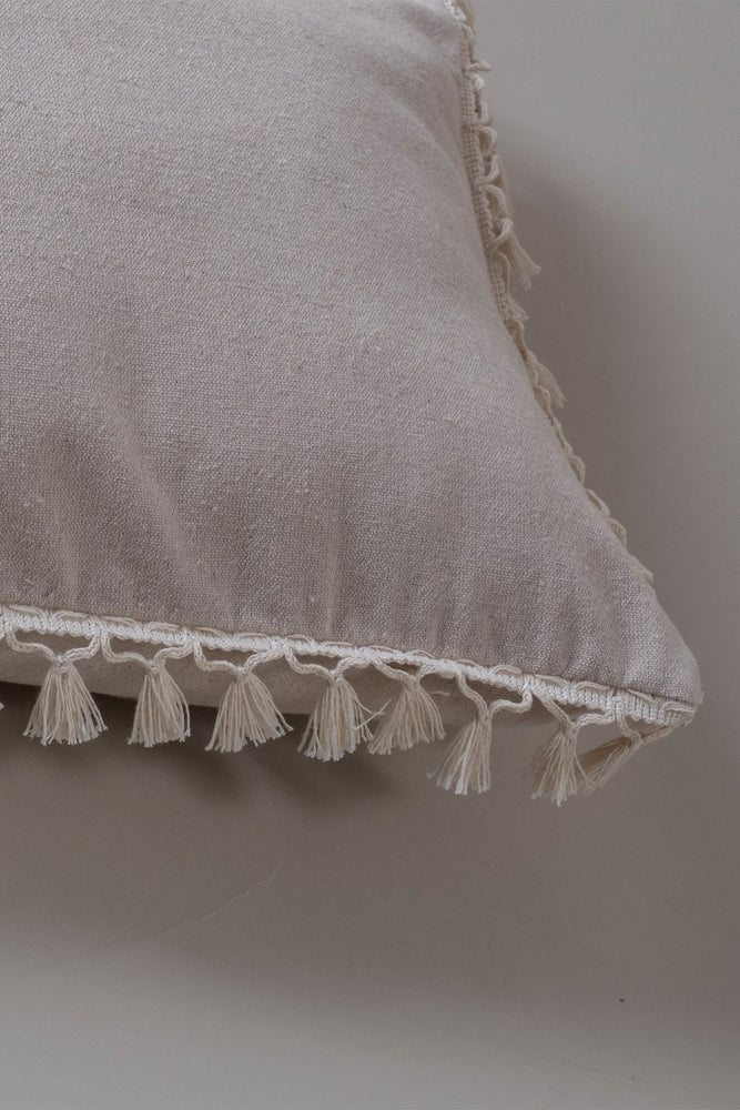 Tasseled Cotton Cushion Cover - Rectangle