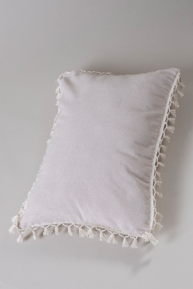 Tasseled Cotton Cushion Cover - Rectangle