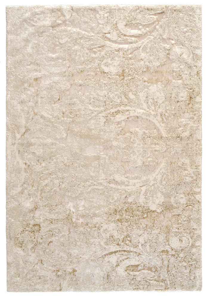 Royal Collection Palmet Design Cotton Viscose Blend Rug - Ecru
