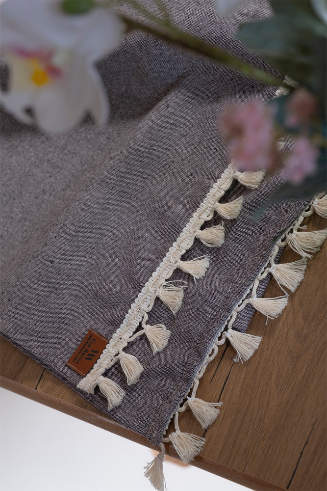 
            
                Load image into Gallery viewer, Bobble Cotton Table Runner - Brown
            
        
